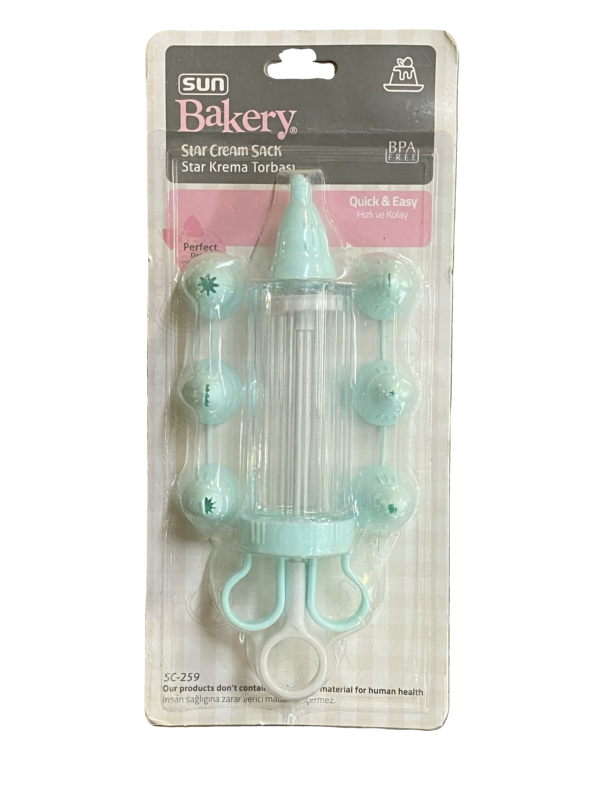 Jeringa para decorar con 6 boquillas press
