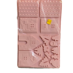 Molde Silicona Casita Navideña