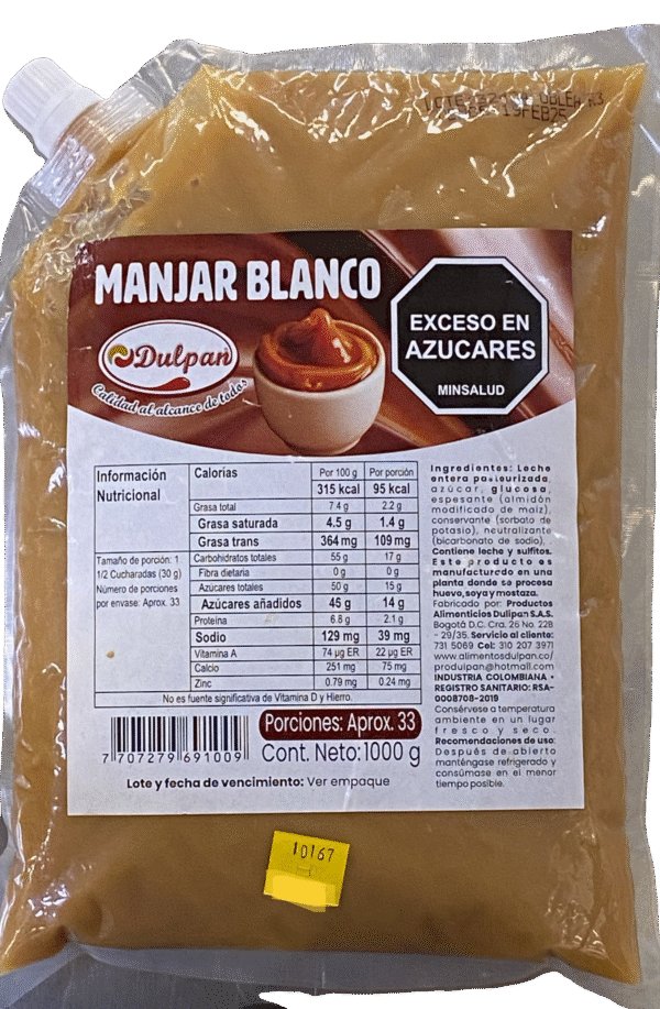 Dulce de leche DULPAN *1kg manga